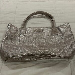 Kate Spade Shimmering Silver Tote Bag